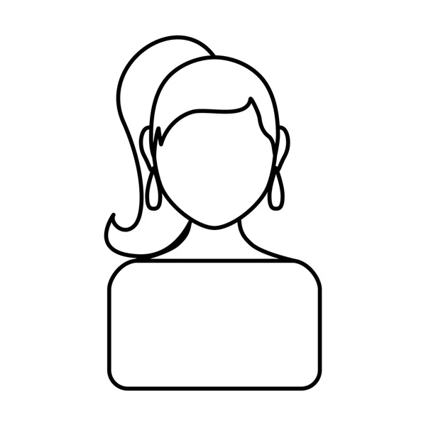 Ícone de mulher. design pessoa avatar. Gráfico vetorial — Vetor de Stock