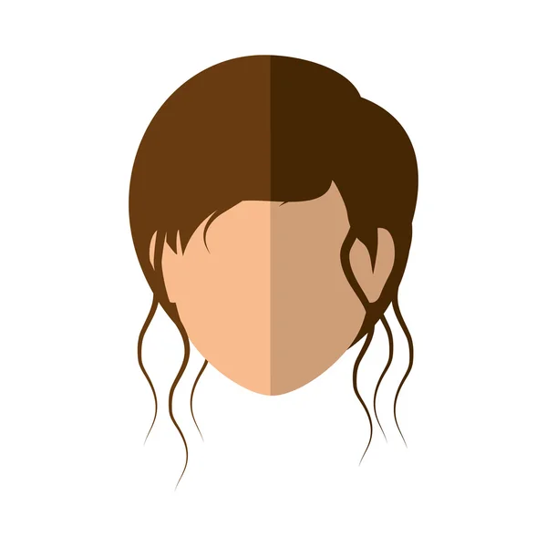 Ícone de mulher. design pessoa avatar. Gráfico vetorial — Vetor de Stock