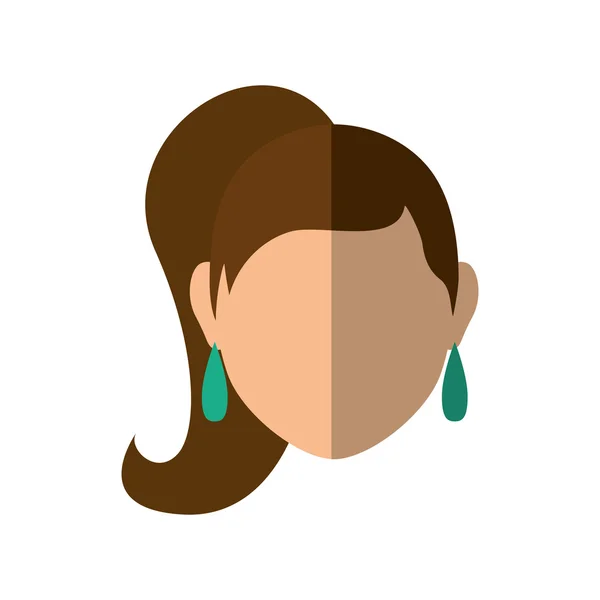 Ícone de mulher. design pessoa avatar. Gráfico vetorial — Vetor de Stock