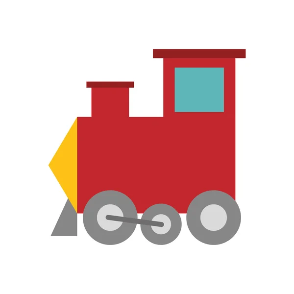 Icono del tren. Diseño de juguetes. Gráfico vectorial — Vector de stock