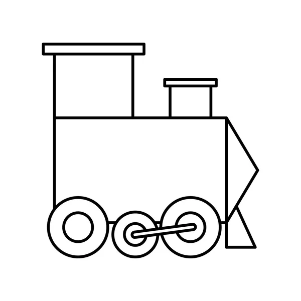 Icono del tren. Diseño de juguetes. Gráfico vectorial — Archivo Imágenes Vectoriales