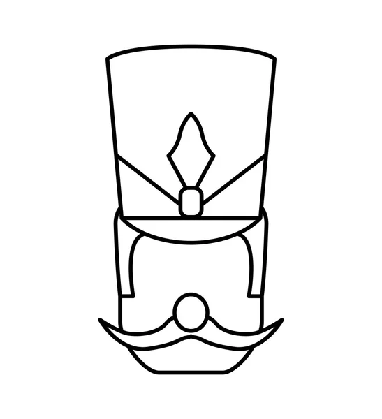 Icona del soldato. Progettazione di giocattoli. Grafico vettoriale — Vettoriale Stock