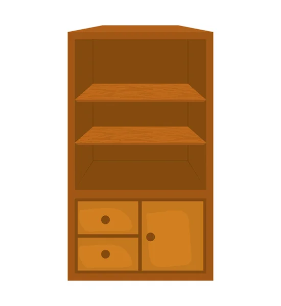 Icono del estante. Diseño de muebles. Gráfico vectorial — Vector de stock