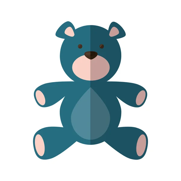 Icône d'ours en peluche. Conception de jouets. Graphique vectoriel — Image vectorielle