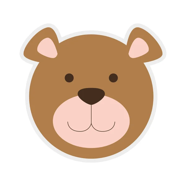 Icono del oso de peluche. Diseño de juguetes. Gráfico vectorial — Vector de stock