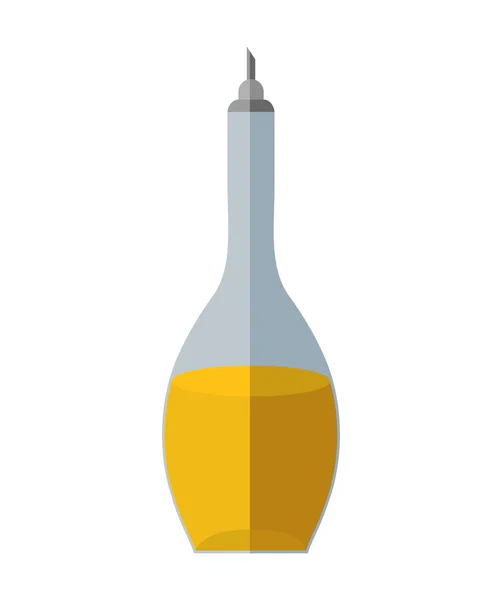 Icono de botella de aceite de oliva. Diseño de alimentos orgánicos y saludables. Vector g — Vector de stock