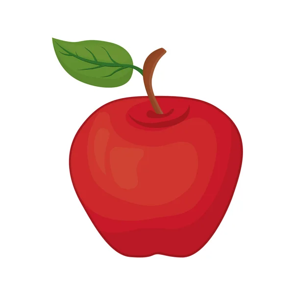Icono de manzana. Diseño de alimentos orgánicos y saludables. gráfico vectorial — Archivo Imágenes Vectoriales