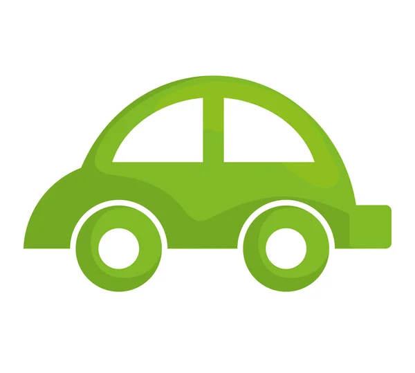 Ökoauto-Ikone. Energiesparen. Vektorgrafik — Stockvektor