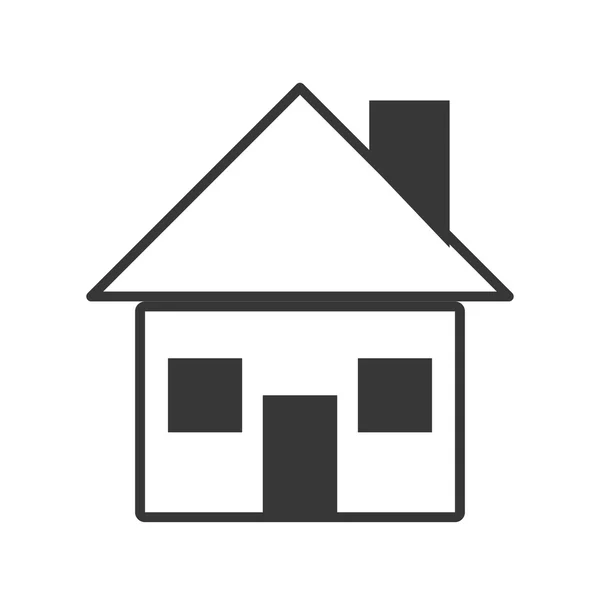 Icono de casa. Diseño de casa familiar. Gráfico vectorial — Vector de stock