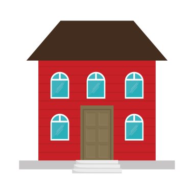 House simge. Aile ev tasarımı. Vektör grafiği