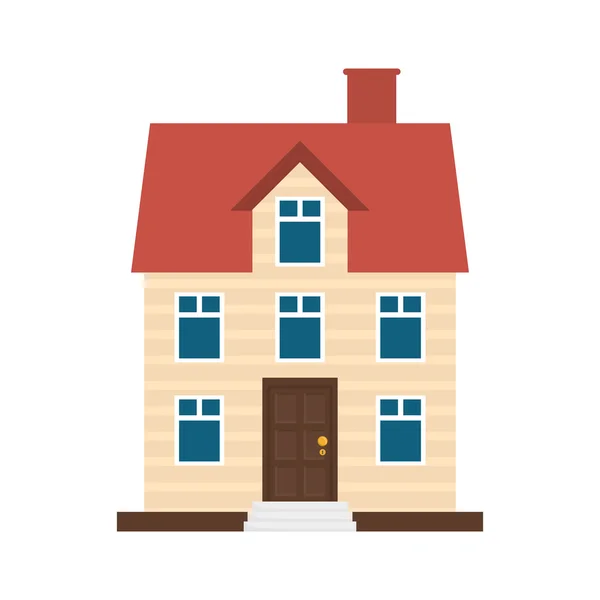 Icono de casa. Diseño de casa familiar. Gráfico vectorial — Vector de stock