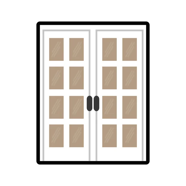 Icono de la puerta. diseño de la casa. Gráfico vectorial — Archivo Imágenes Vectoriales