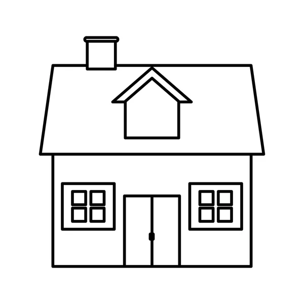 Ikon rumah. Desain rumah keluarga. Grafik vektor - Stok Vektor