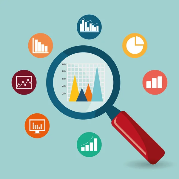 Gestaltung der Unternehmensstatistik. — Stockvektor