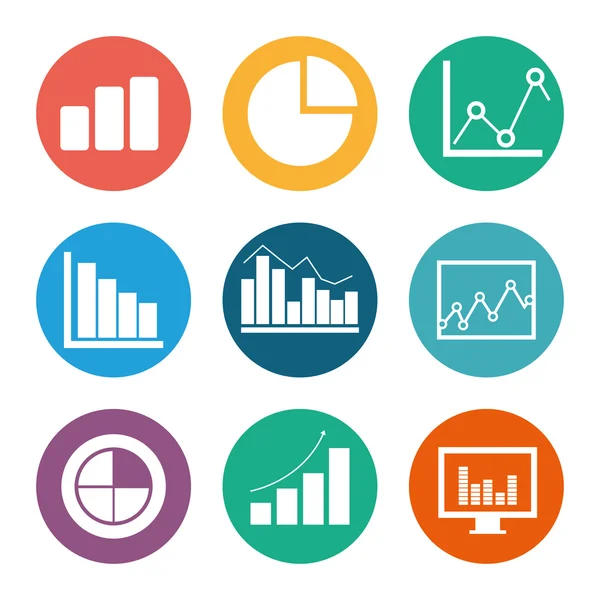 Gestaltung der Unternehmensstatistik. — Stockvektor