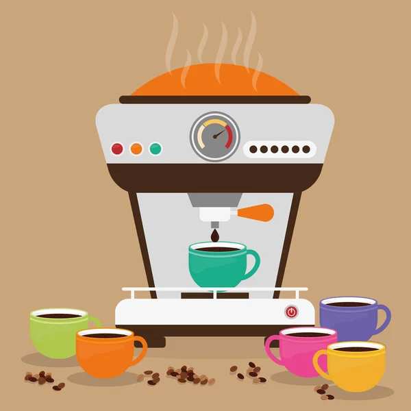Illustration zum Kaffeedesign — Stockvektor