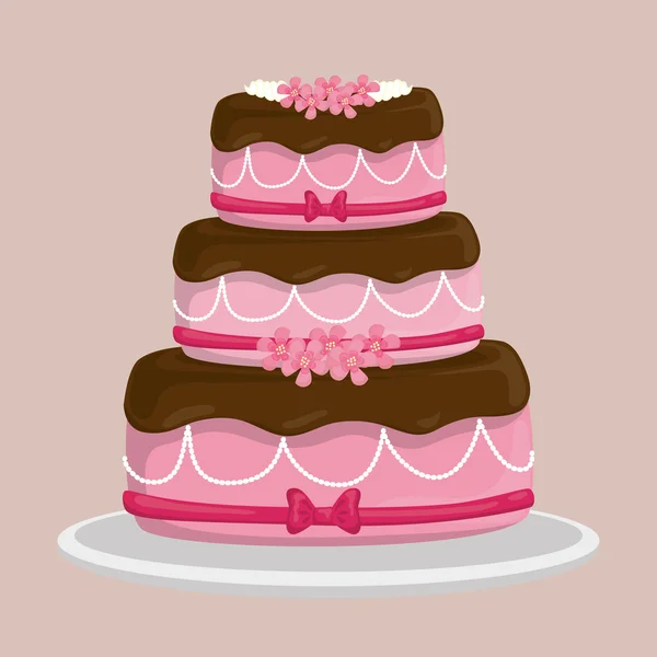 Dessert Gâteau Design . — Image vectorielle