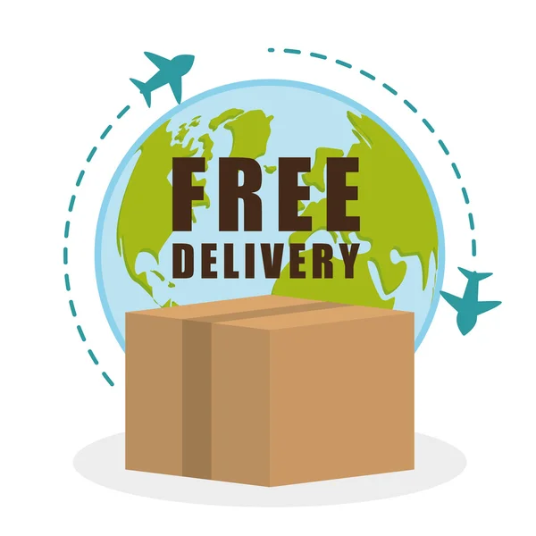 Free delivery design. — Stock Vector