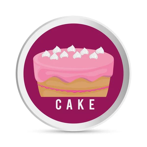 Design de bolo de sobremesa . —  Vetores de Stock
