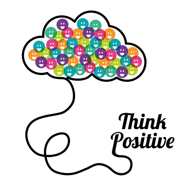 Think positive design. — Stock Vector