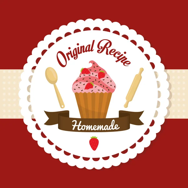 Homemade dessert graphic — Stock Vector