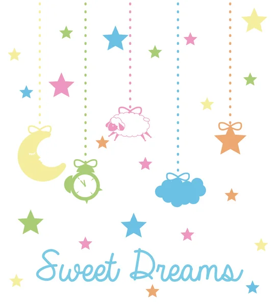 Dulces sueños diseño . — Vector de stock