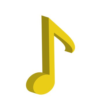 Müzik Not simgesi. Ses tasarımı. Vektör grafiği