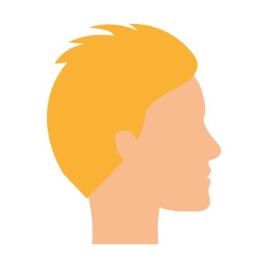 Adam baş simgesi. Erkek kişi tasarım. Vektör grafiği