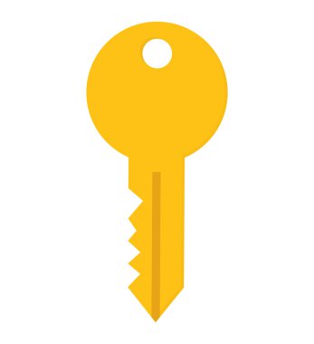 Anahtar simgesi. Güvenlik sistemi tasarımı. Vektör grafiği