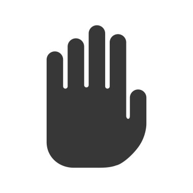 Parmak simgesiyle jest. İnsan eli tasarım. vektör grafiği