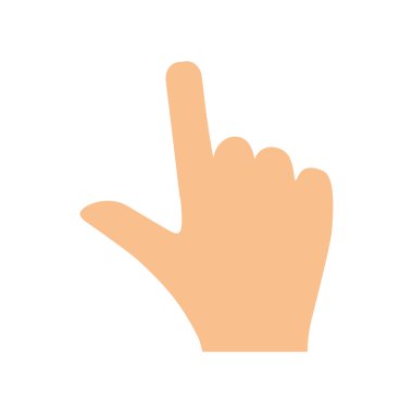 Parmak simgesiyle jest. İnsan eli tasarım. vektör grafiği