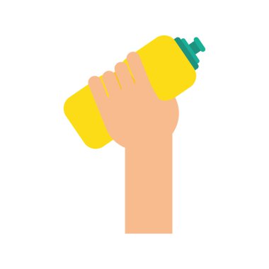 Spor su şişesi simgesi. Sağlıklı yaşam tarzı tasarımı. Vektör grafiği