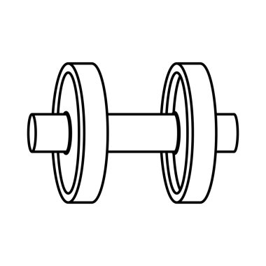 ağırlık simgesi. Sağlıklı yaşam tarzı tasarım. Vektör grafiği