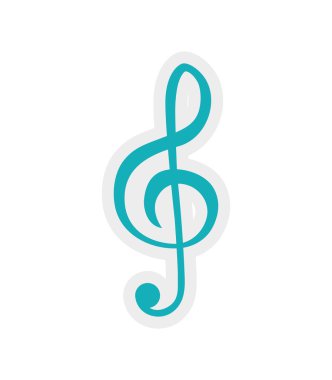 müzik notası simgesi. Ses ve müzik tasarımı. Vektör grafiği