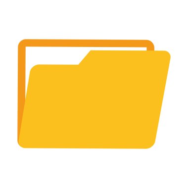 Klasör simgesi. Dosya tasarımı. Vektör grafiği