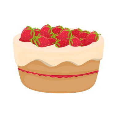 Tatlı kek simgesi. Tatlı ve kutlama tasarım. Vektör grafiği