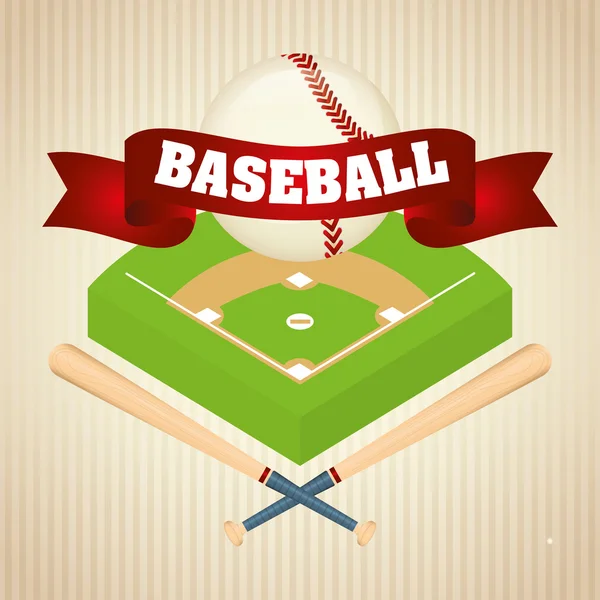 棒球运动游戏 — 图库矢量图片
