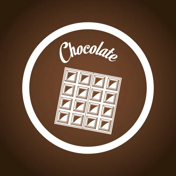 Chocolade pictogram ontwerp — Stockvector
