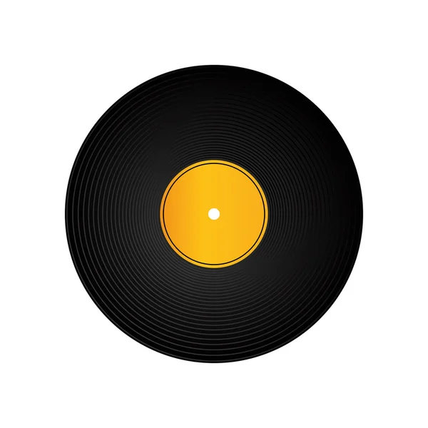 Vinyl-Ikone. Sounddesign. Vektorgrafik — Stockvektor