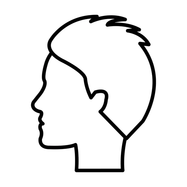 Man head icon. Male person design. Vector graphic — Stock Vector