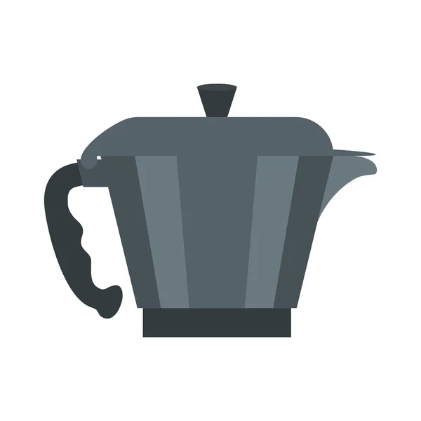 Icono de tetera de café. Diseño de tiempo de café. Gráfico vectorial — Archivo Imágenes Vectoriales