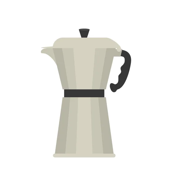 Icono de tetera de café. Diseño de tiempo de café. Gráfico vectorial — Archivo Imágenes Vectoriales