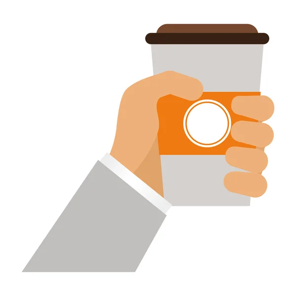 Icona della tazza da caffè. Progettazione ora del caffè. Grafico vettoriale — Vettoriale Stock