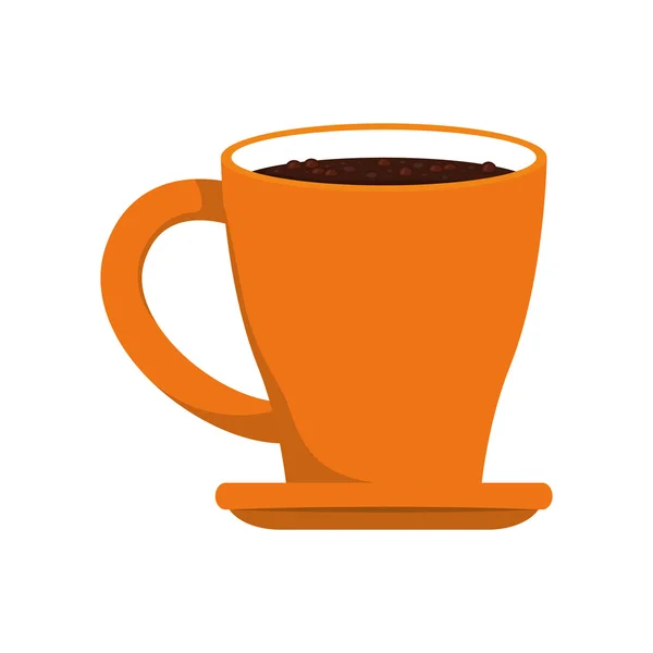Icona della tazza da caffè. Progettazione ora del caffè. Grafico vettoriale — Vettoriale Stock