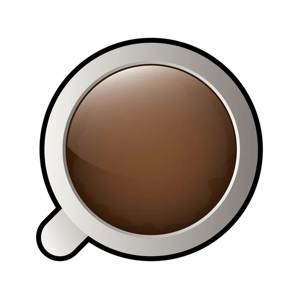 Kahve kupa simgesi. Kahve Saati tasarım. Vektör grafiği — Stok Vektör