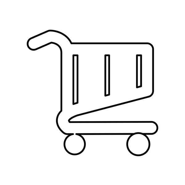 Icono de carrito de compras. Diseño de comercio. Gráfico vectorial — Archivo Imágenes Vectoriales