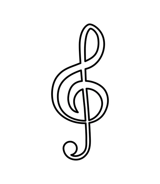 Icono de nota musical. Diseño de sonido y música. Gráfico vectorial — Vector de stock