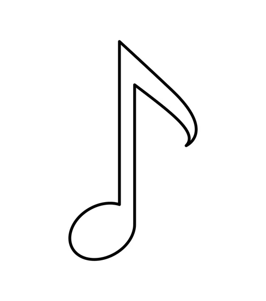 Icono de nota musical. Diseño de sonido y música. Gráfico vectorial — Archivo Imágenes Vectoriales