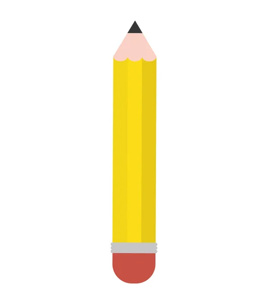 Icono del lápiz. Diseño escolar y educativo. Gráfico vectorial — Vector de stock