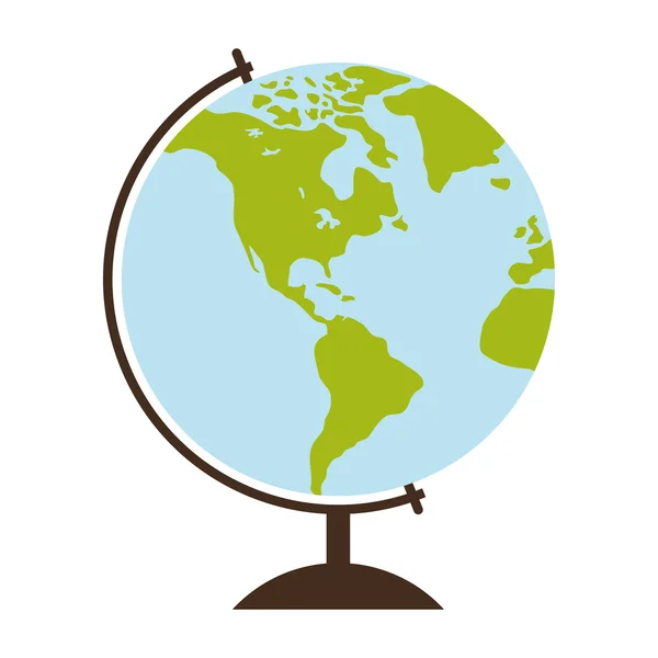 Ícone do planeta. Escola e design de educação. Gráfico vetorial —  Vetores de Stock